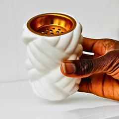 Encensoir blanc tressé