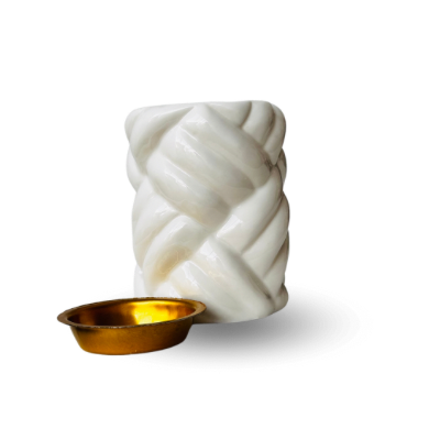 Encensoir blanc tressé